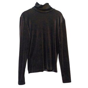 Sno Skins Womens L Velvet Base Layer‎ Black Soft Stretch Apres Ski Winter Lodge